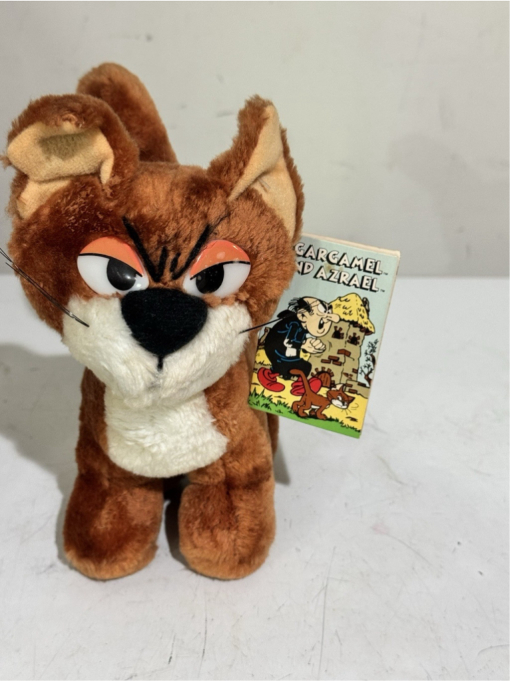 Vintage Smurfs Plush Gargamel's Cat Azrael 1982 Wallace Berrie Co Peyo 80s NWT